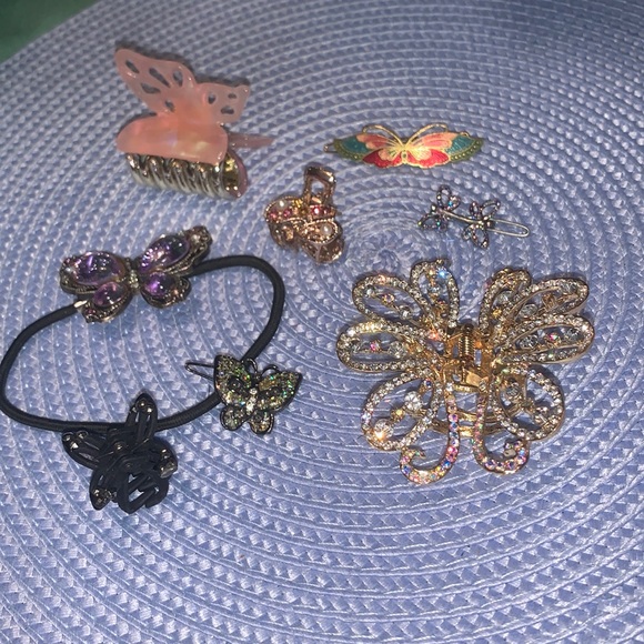 various Accessories - 8 piece assorted Butterfly Hair Accessories Lot